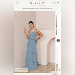 Revelry Sloane Dress in French Blue chiffon!